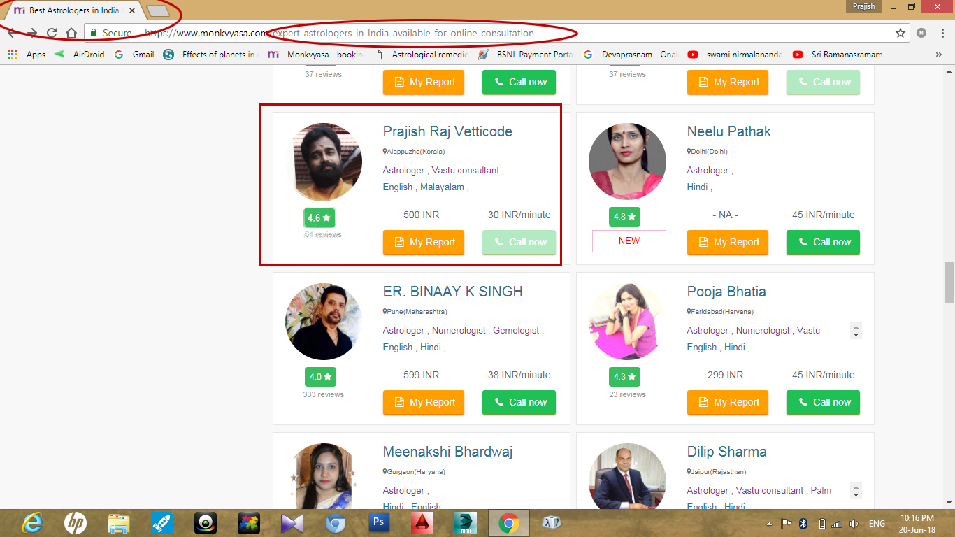 Ranked in Expert Astrologers List